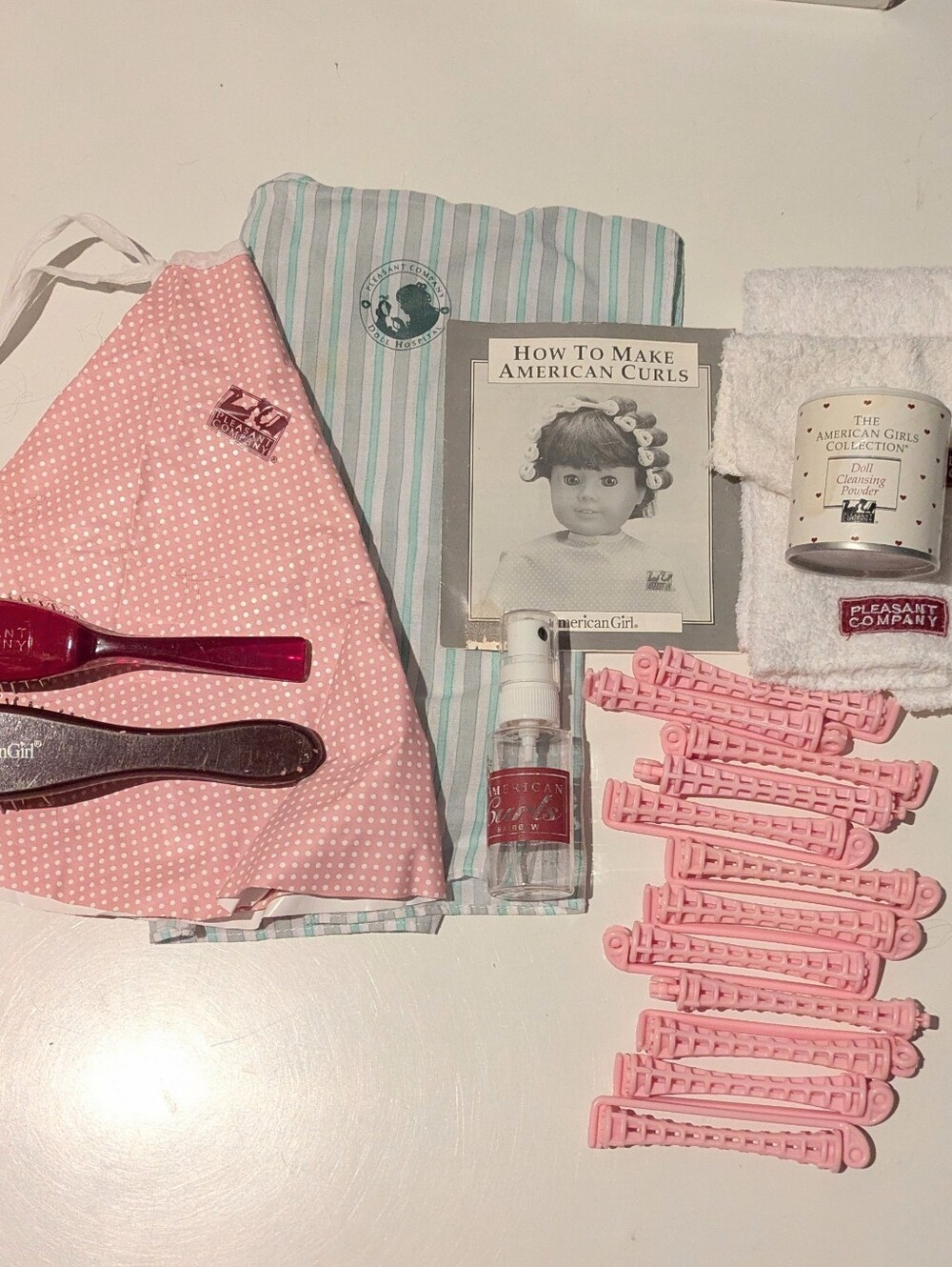 American Girl Pleasant Company Hair & Body Care Sets plus Vintage Hospital Gown